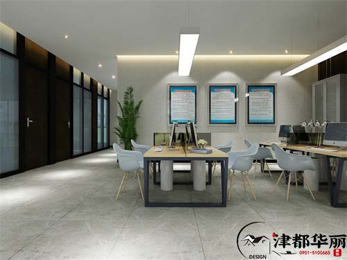 吴忠亚盛物流办公室装修设计方案|简洁环保，轻松舒适