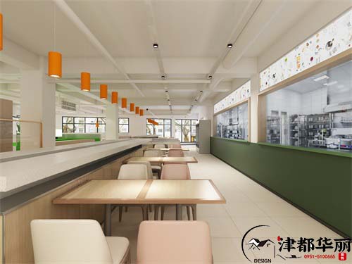 吴忠城投智慧市场餐厅设计方案鉴赏|吴忠餐厅设计装修公司推荐